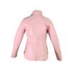 Chaqueta de cuero rosa con cuello