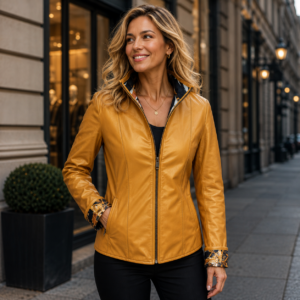 Chaqueta Dorada Radi Punto Reversible