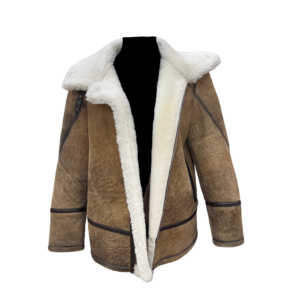 Abrigo de piel de cordero natural – Interior de lana shearling