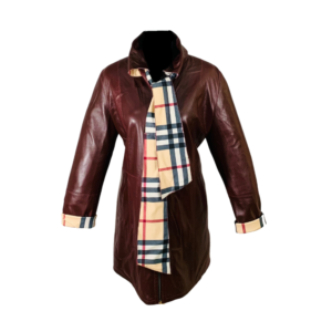 Chaqueta De Cuero Reversible Larga Lora