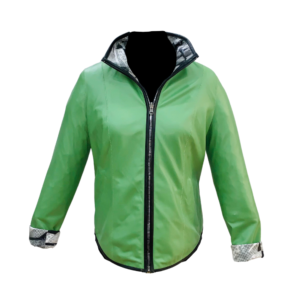 Chaqueta de Cuero Radi Reversible Verde