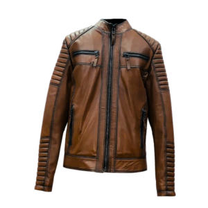 Chaqueta de Cuero para Hombre Biker