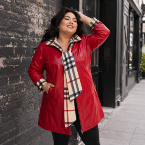 Chaqueta De Cuero Larga Reversible Lora