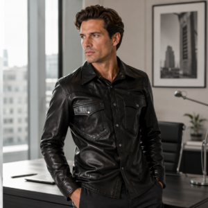 Camisa de Cuero Hombre