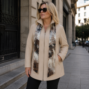 Abrigo de Cuero Reversible Larga